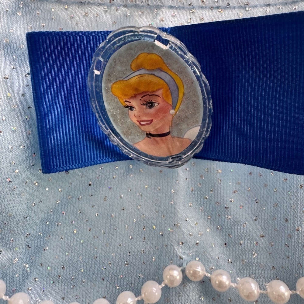 Disney Girls 4 - 6 Cinderella Blue Sparkle Princess Dress Up Costume - Picture 2 of 14